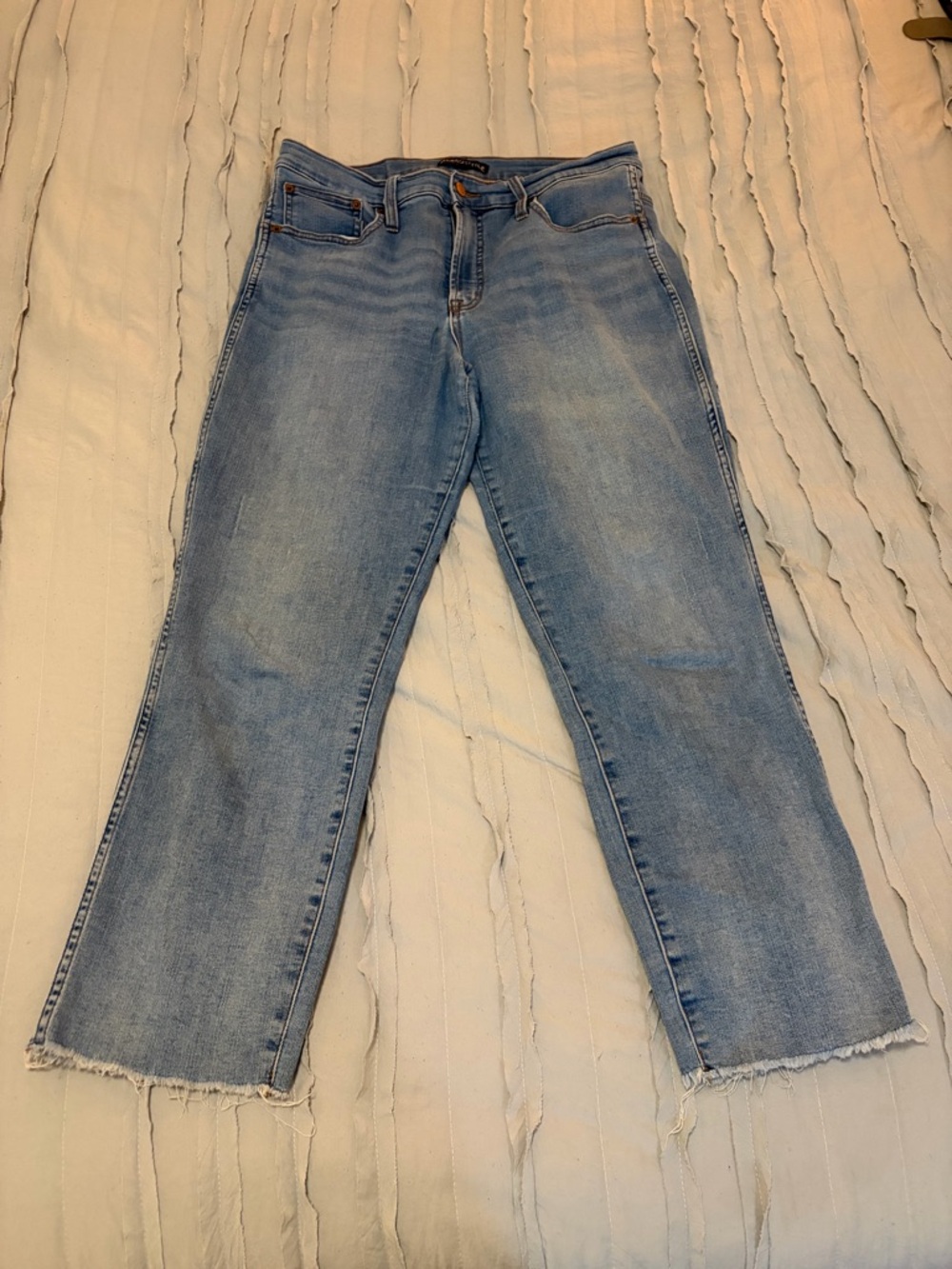 J. Crew Straight-Leg Jeans with Raw Hem | Size 30